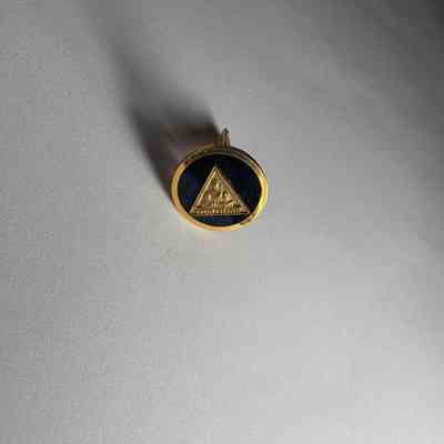Cufflink: Gold and Black. Job's Daughters Belonged to PGM James O. Wood