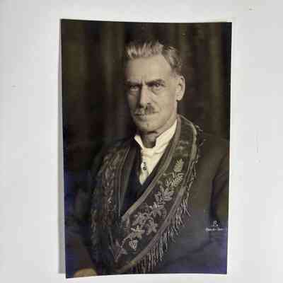 Photograph: Past Grand Secretary Horace W. Tyler in regalia (1919).