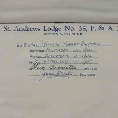 William R. Bryner Apron