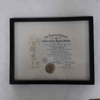 Certificate: Nobles of the Mystic Shrine Constituted John H. Roberts III (2001)
