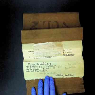 Document in leather binding: "Vol. 2" Standard Work of Washington compiled by Royal A. Gove and David S. Prescott (1904)
