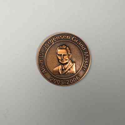 Coin: Past Grand Master Coin for MW Alvin W. Jorgensen (2005-2006).
