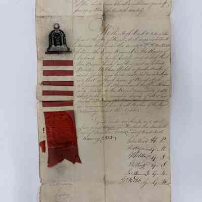 Certificate: Royal Arch Masons certificate issued to William Welsh from Ireland (1813)