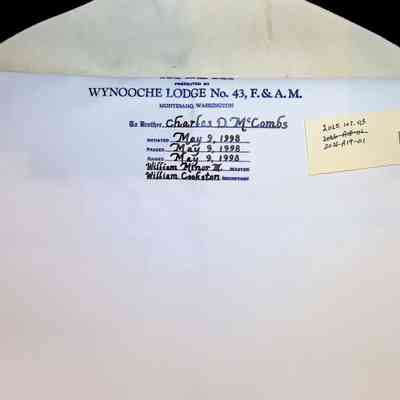 Charles D. McCombs Apron