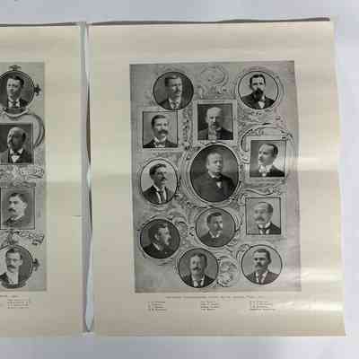 2 Posters: 2 Double Sided Posters of Officers and Past Masters of Multiple Lodges. (1901)