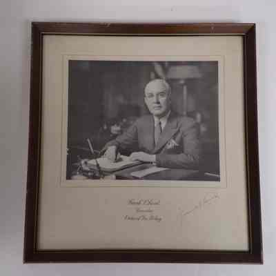 Photograph: Framed. On matboard. Of Frank S. Land, founder of Demolay. Signed by Land.