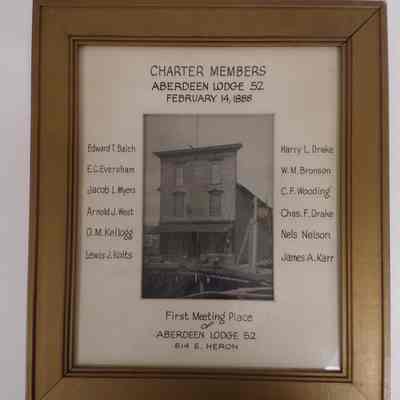 Photograph: Framed. First Meeting Place of Aberdeen Lodge 52 (1888)