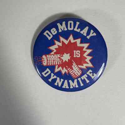 Button: "DeMolay is Dynamite" (c. 1995)