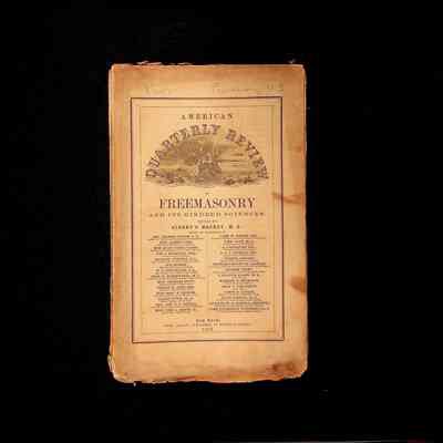 Book: American Quarterly Review of Freemasonry and its Kindred Sciences Edited by Albert Mackey. (1858)