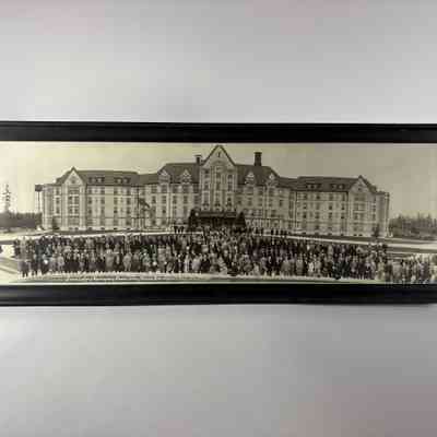 Panorama: In black frame. Panorama Taken of the Grand Lodge of Washington & Alaska in front of the newly finished Masonic Home in Zenith, Washington. (June 17th, 1926).