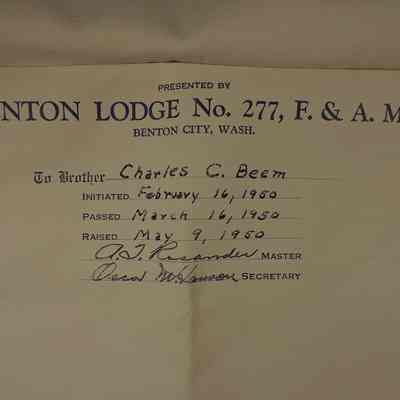 Charles C. Beem Apron