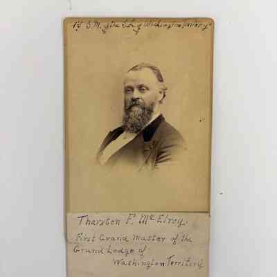 Photograph: Thornton F. McElroy. First Grand Master of The Grand Lodge of Washington Territory (1858-1859)