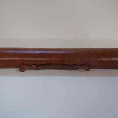Apron Case: Leather. Belonged to M.R. Fallis, Mission 158, Cashmere WA