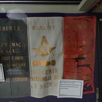Cloth Souvenier: Reunion Fraternelle July 10 Fevrier, 1919.
