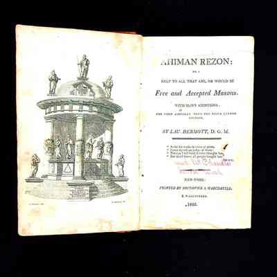 Book: Constitution of AF&AM belonging to Frank W. Chandler, Everett, WA with data on Walter Chander Jr., 33 and Grand Master, New Jersey, 1906.