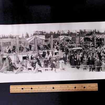 Panorama: Morton Gregory, MW Grand Master, Laying Cornerstone, Masonic Home, Zenith, Wash. May 19, 1926