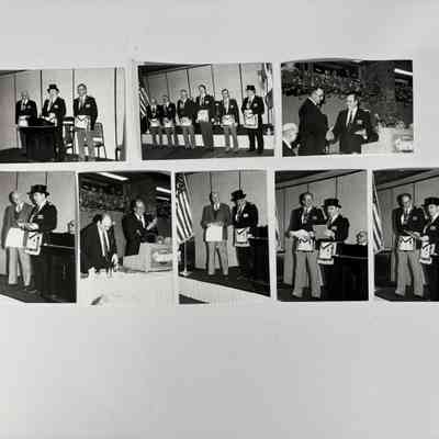 8 Photographs: Of PGM William Miller with other Masons (1989-1990)