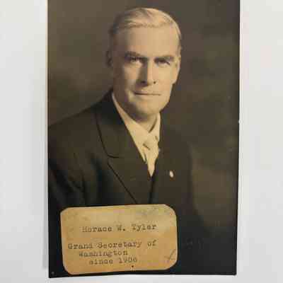 Photograph: Horace W. Tyler, Second Grand Secretary of The Grand Lodge of Washington (1906-1944)