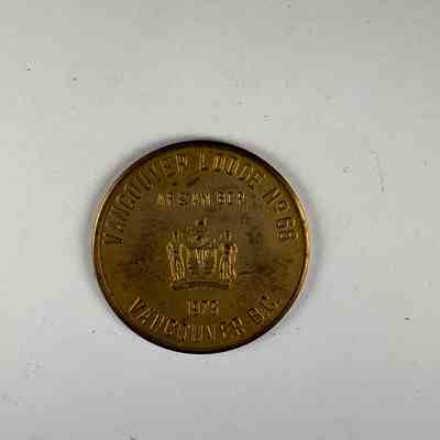 Coin: Vancouver Lodge No. 68., B.C. Belonged to PGM James O.Wood (1973)