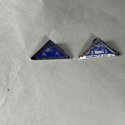 2 pins: Two Past Grand Master pins, MW Chris J. Coffman (2020-2021).