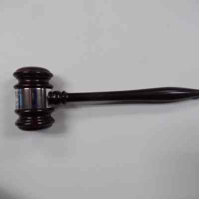 Gavel: "Bro. J. Bryan Wilson Worthy Master 1957 Presented by Seattle Lodge No. 1 Order of DESOMS"