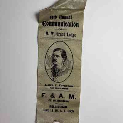 Ribbon: 48th Communication of M.W. Grand Lodge of Washington (1905)