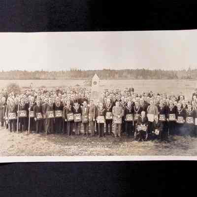 Panorama: Grand Mound Lodge #3 Memorial Dedication Ceremony (1941)