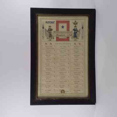 Certificate: Framed. Certificate of Service in War of 1917, Hoquiam Lodge 64.