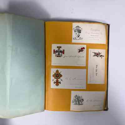 Page containing cards from Washington Commandery No.1, Walla Walla Washington Territory.