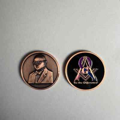 2 Coins: Two identical Past Grand Master Coins, MW Jim Mendoza (2016-2017).