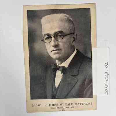 Print: PGM W. Gale Matthews (1938-1939)