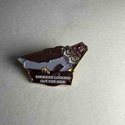 Pin: Owl wearing a shriner hat and glasses. Aloha Shriners. Belonged to PGM James O. Wood (c. 1999)