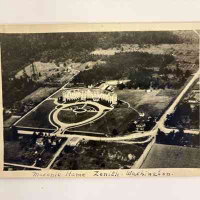 Photograph: Aerial view of Masonic Home at Zenith, Washington (c. 1950)