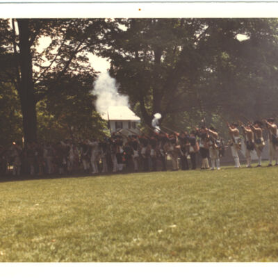 bicentennialcelebration: soldiers on village green