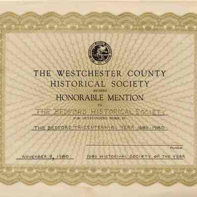 Bedford Tricentennial Local History Award