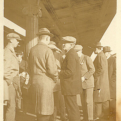 Commuters at the Bedford Hills train station