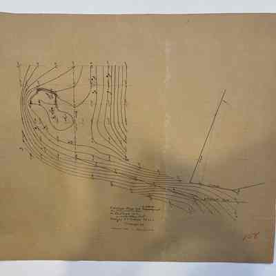 Contour Map for House Location & Road in Bedford Hills for Mr. Jas. Albro, 1927