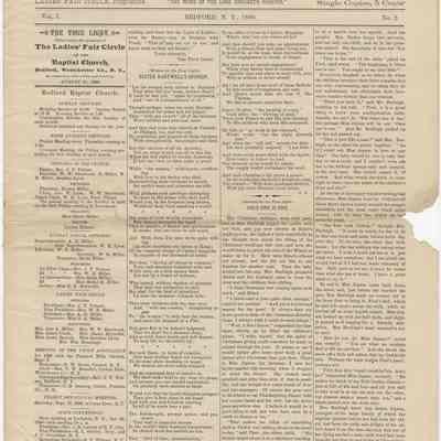 Newspaper- The True Light, 1890