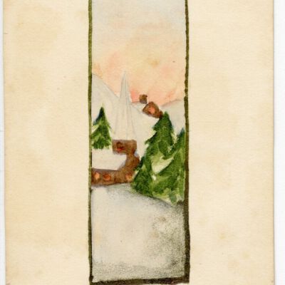 Winter scene Greeting Card