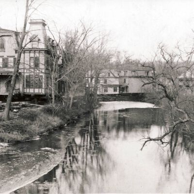 Crossing the Cross River to Bedford Road in April 1898. Dr. Chapman House, built 1878