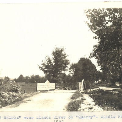 Keeler's Bridge over Mianus River on "Quarry" - Middle Patent Road - 1902