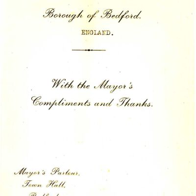 Image of letter from Bedford, England