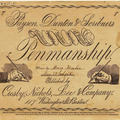 Mary Keeler's Penmanship book, 1861