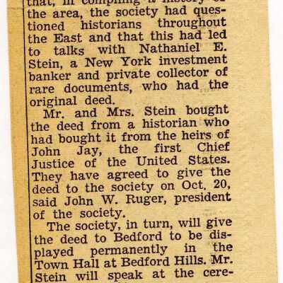 Indians' 1680 Deed On Bedford Found By History Society