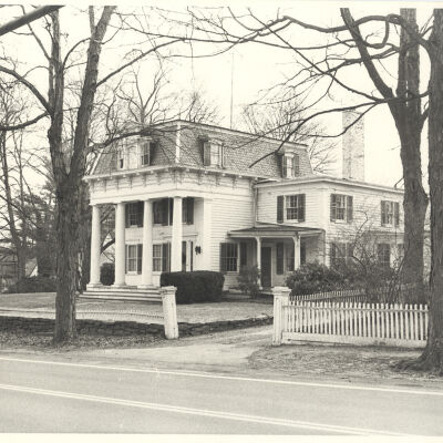 James M. Bates House, Bedford, 1794, from across Pound Ridge Rd