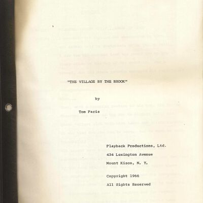 "The Village by the Brook: A WVIP Production" Audio Recording and transcript