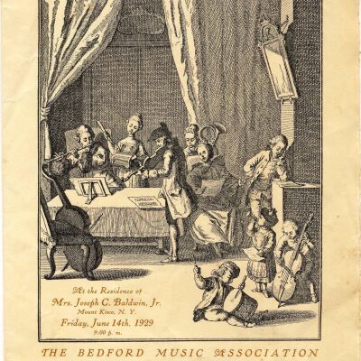 Program for the Bedford Music Association, 1929