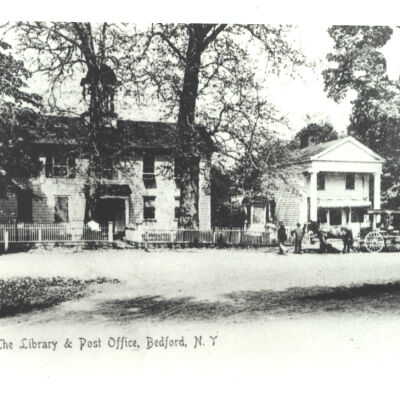 Bedford Village showing the Library and Post Office
