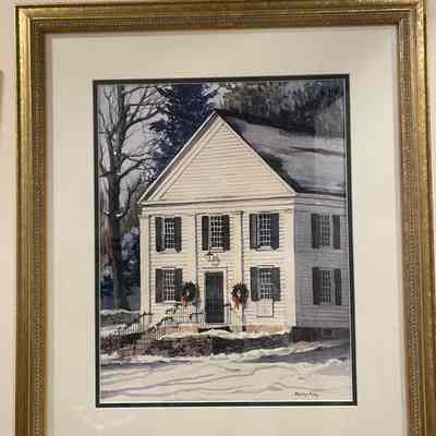 Historical Hall at Christmas Painting