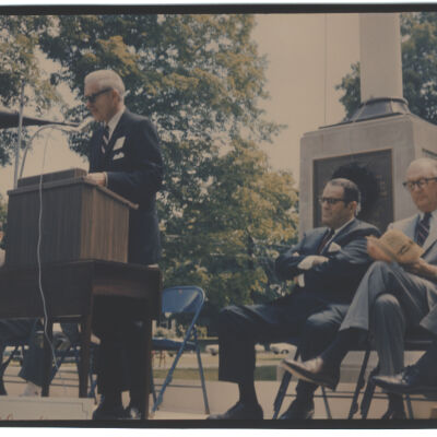 Court House dedication ceremony in Village Green, 1972